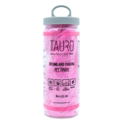 Tauro Pro Line Kuivaava viilennyspyyhe pinkki