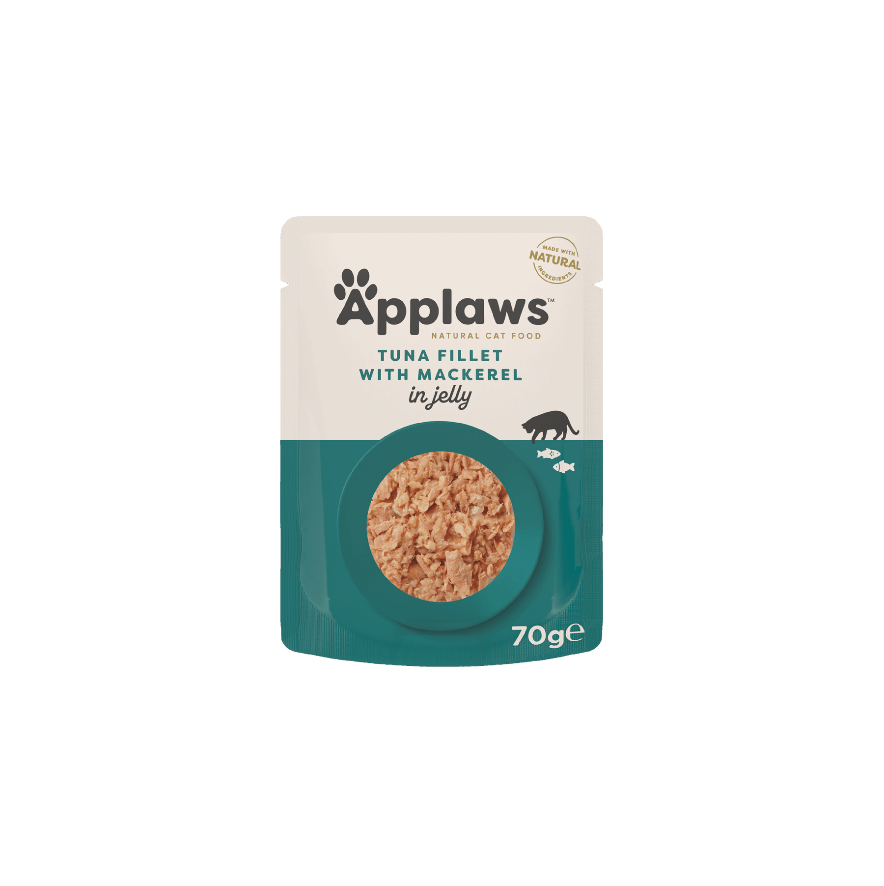 Applaws Kissa tonnikala & makrilli hyytelössä annospussi 16 x 70g