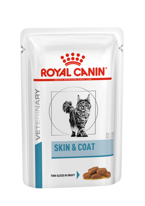 Royal Canin Veterinary Diets Derma Skin & Coat annospussi kissan märkäruoka 12 x 85 g