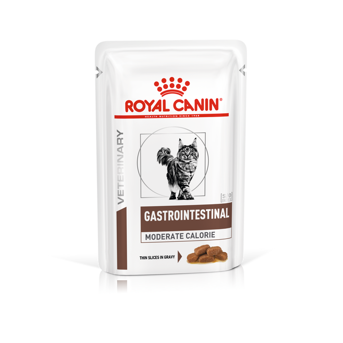 Royal Canin Veterinary Diets Gastrointestinal Moderate Calorie Slices In Gravy kissan märkäruoka 12 x 85 g