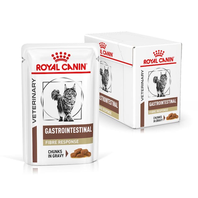 Royal Canin Veterinary Diets Gastrointestinal Fibre Response Morsels in Gravy Pouch kissan märkäruoka 12 x 85 g