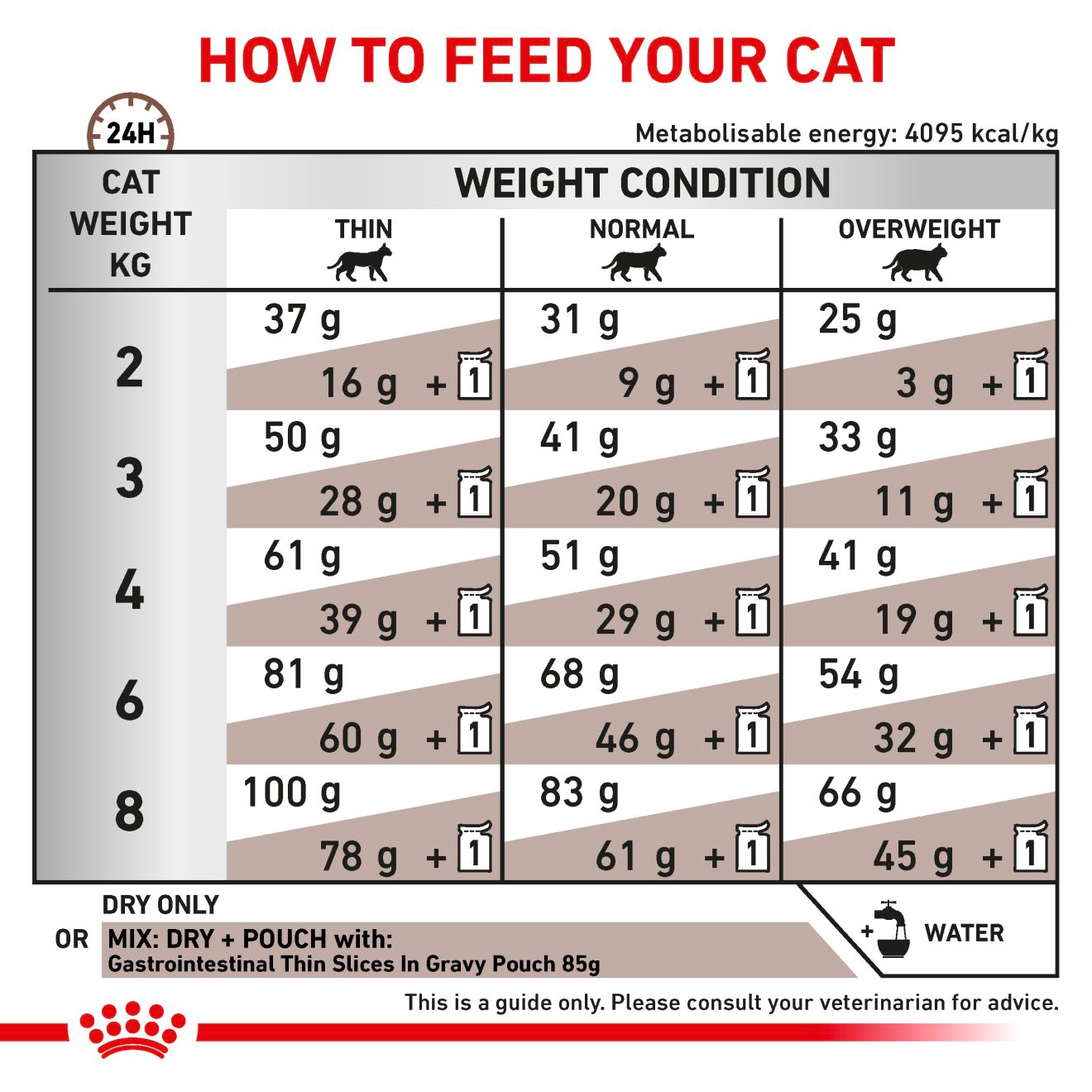 Royal Canin Veterinary Diets Gastrointestinal kissan kuivaruoka 2 kg