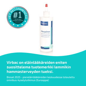 Hexarinse liuos 237 ml koiralle ja kissalle