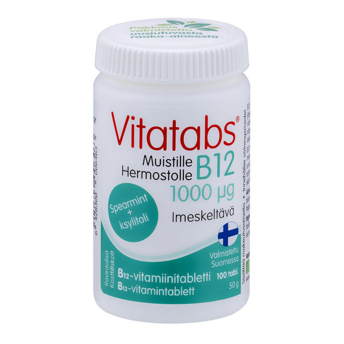 Vitatabs B12 Spearmint 1000 µg 100 tablettia