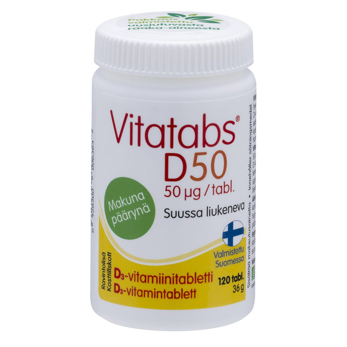 Vitatabs D 50 Päärynä 120 tablettia