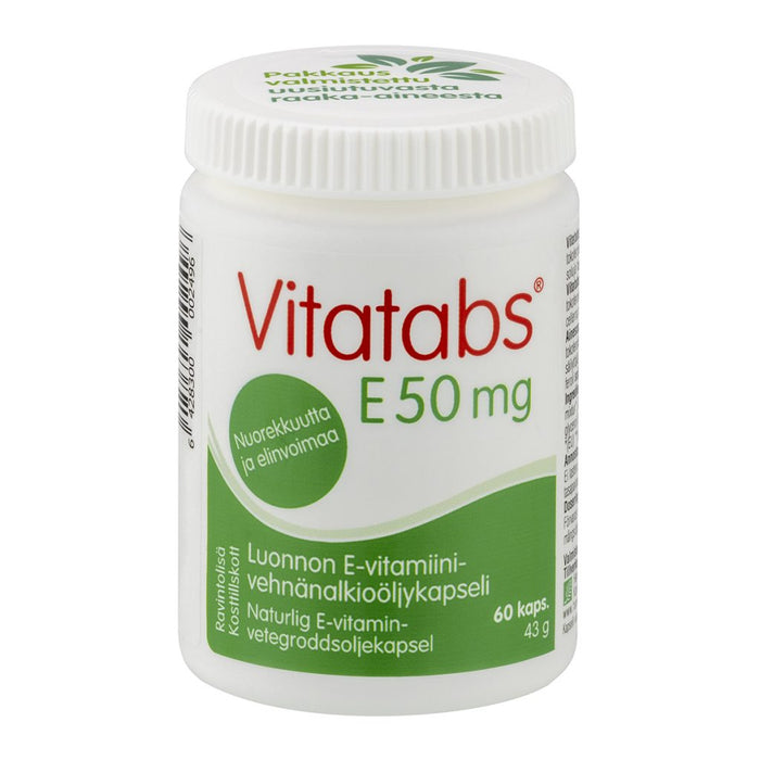 Vitatabs E 50 mg 60 kapselia