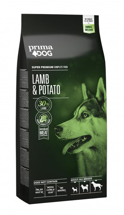 PrimaDog Lammas-peruna aikuisille koirille 2 kg