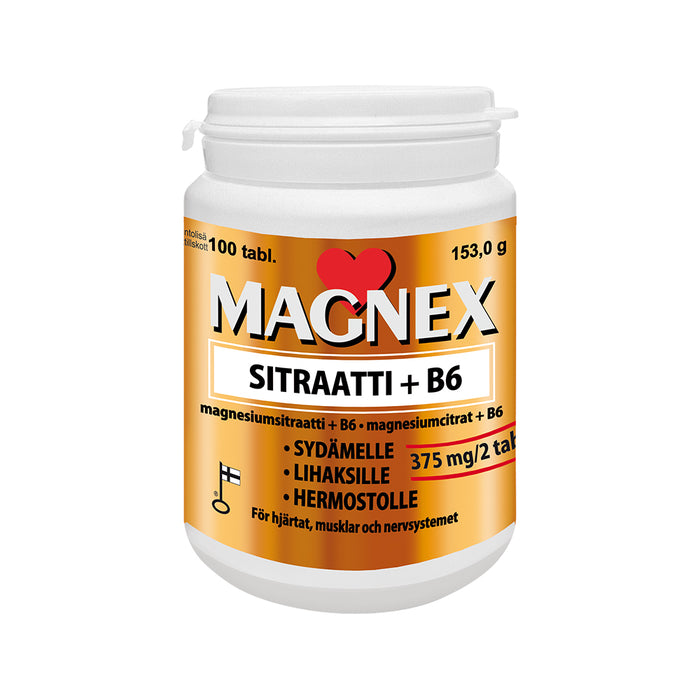 Magnex Sitraatti + B6-vitamiini 100 tablettia