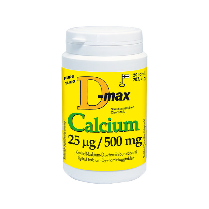 D-max Calcium 25 ug/500 mg 120 tablettia