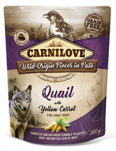 Carnilove Quail with Yellow Carrot Paté for Adult koirille 12 x 300 g
