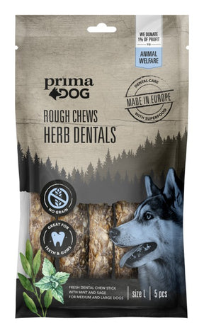 PrimaDog Rough Chews Hammashoitoluu yrtti L 175 g