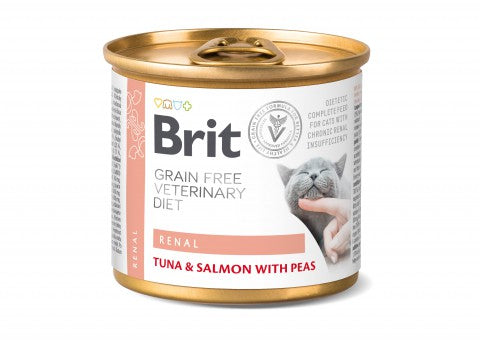 Brit Renal Tuna & Salmon with Peas kissalle 6 x 200 g