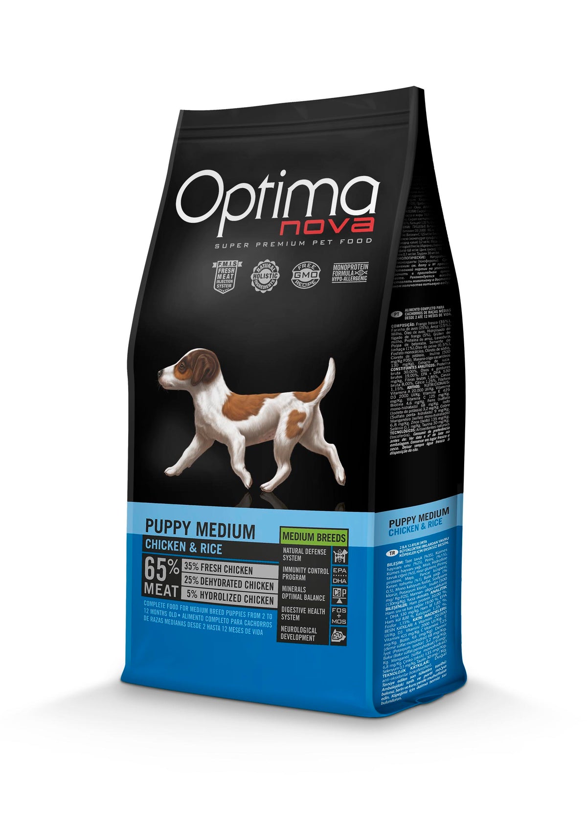 Optimanova Puppy Medium chicken & rice 2 kg