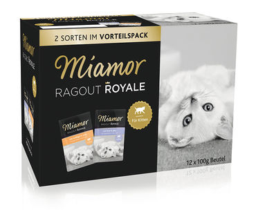 Miamor Ragout Royale Jelly Kitten lajitelma kana & nauta 12 x 100 g