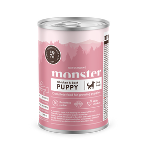 Monster Dog Puppy Chicken-Beef koiralle 6 x 400 g