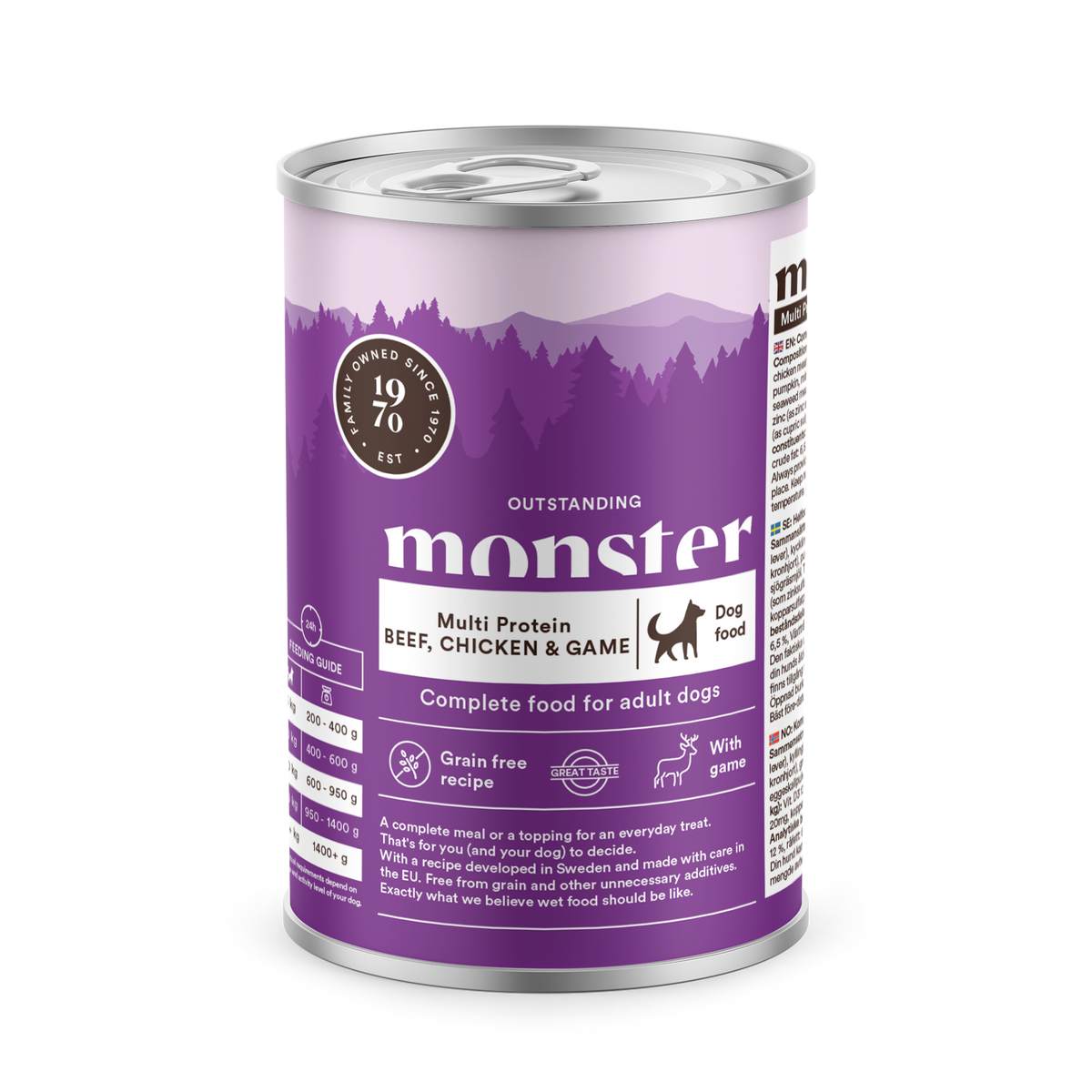 Monster Dog Adult Multi Protein Beef-Chicken-Game koiralle 400 g MAISTELUPAKKAUS
