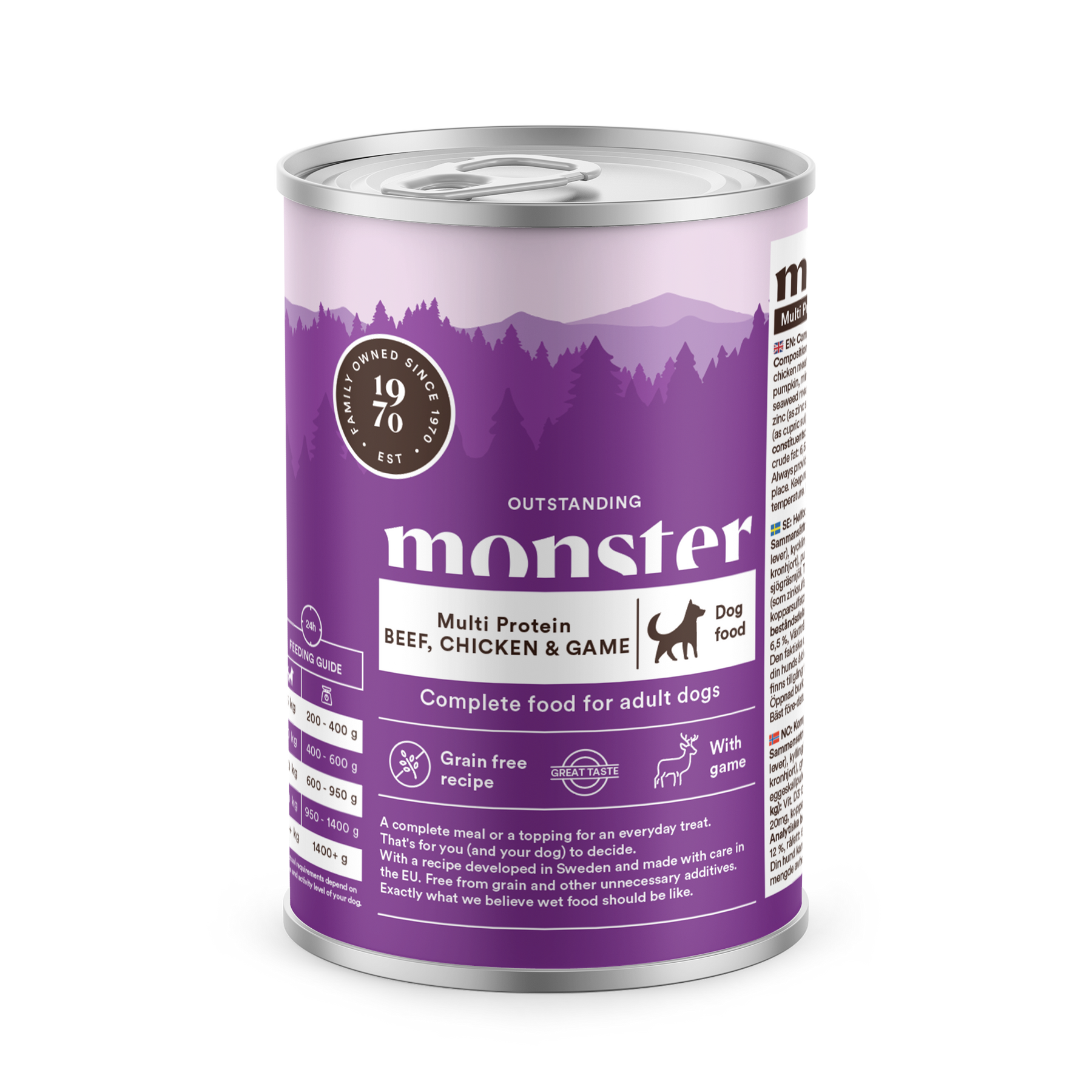 Monster Dog Adult Multi Protein Beef-Chicken-Game koiralle 400 g MAISTELUPAKKAUS