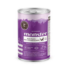 Monster Dog Adult Multi Protein Beef-Chicken-Game koiralle 400 g MAISTELUPAKKAUS