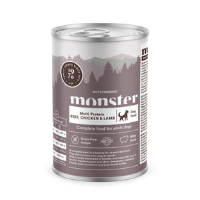 Monster Dog Adult Multi Protein Beef-Chicken-Lamb koiralle 6 x 400 g