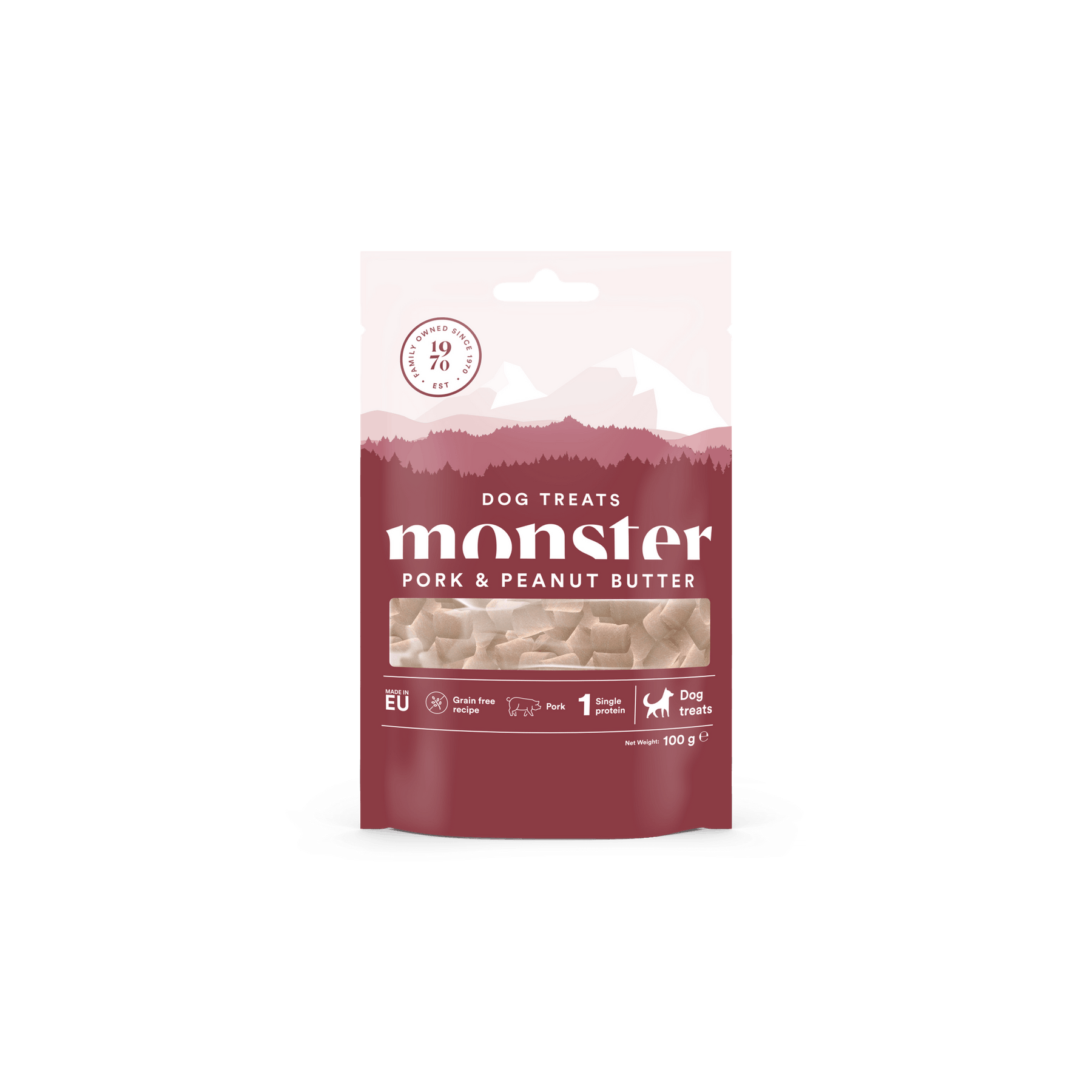 Monster Dog Treats Pork & Peanut Butter koiralle 100 g