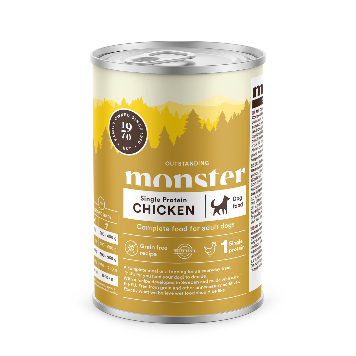 Monster Dog Adult Single Protein Chicken koiralle 6 x 400 g