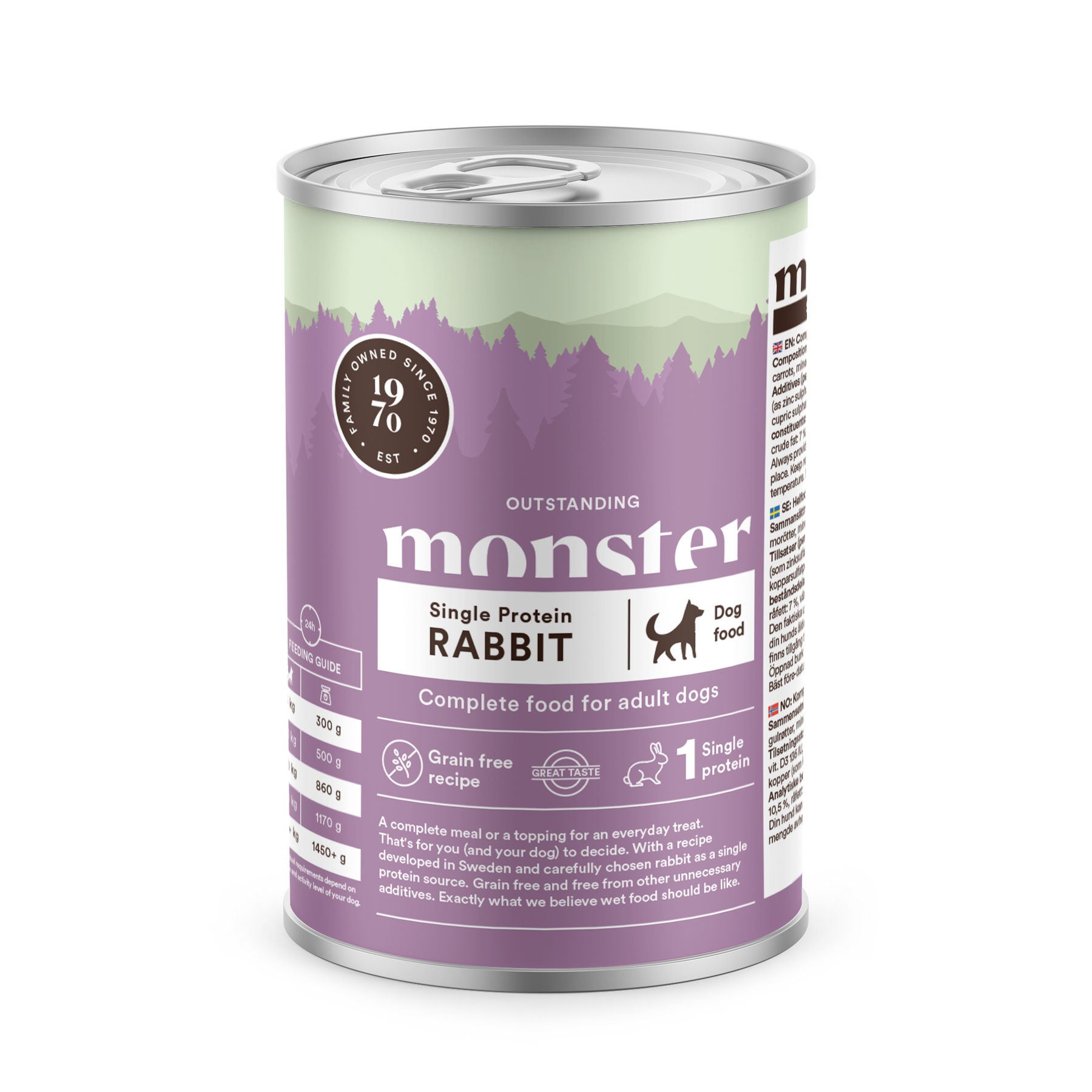 Monster Dog Adult Single Protein Rabbit koiralle 6 x 400 g