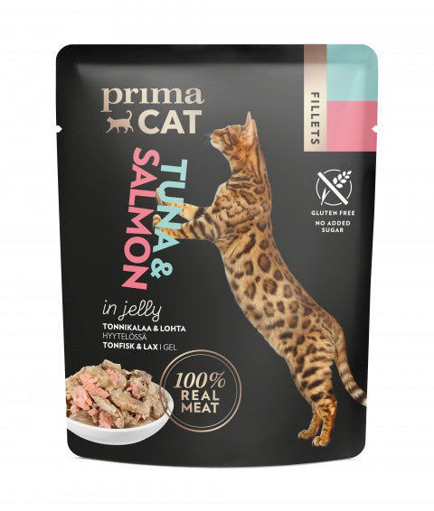 PrimaCat Fillets Tonnikalaa ja lohta hyytelössä kissoille 50 g