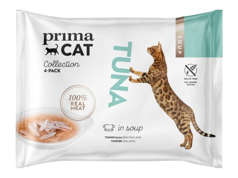 PrimaCat Soup Tonnikalaa liemessä kissoille 4 x 40 g