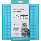 LickiMat Playdate aktivointimatto kissalle turkoosi 20 cm x 20 cm