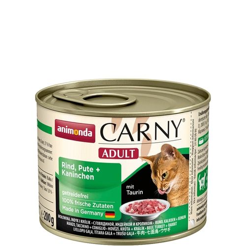 Animonda Carny Adult nauta, kalkkuna & kani kissalle 200 g MAISTELUPAKKAUS