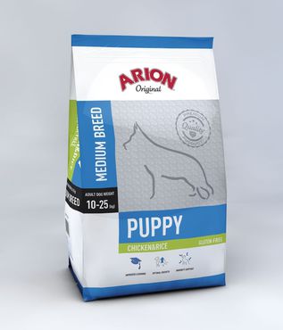 Arion Original Puppy Medium Breed kana & riisi koiralle 12 kg
