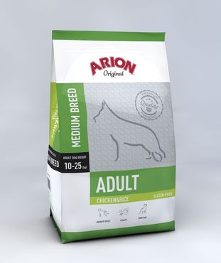 Arion Original Adult Medium Breed kana & riisi koiralle 12 kg
