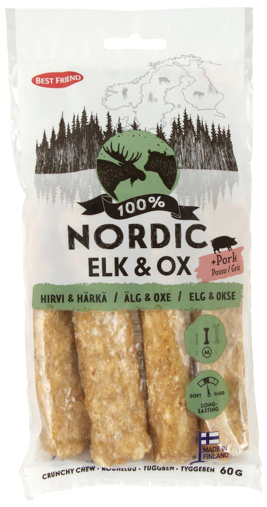 Best Friend Nordic hirvi & härkä + porsas rouheluu 4 kpl 60 g