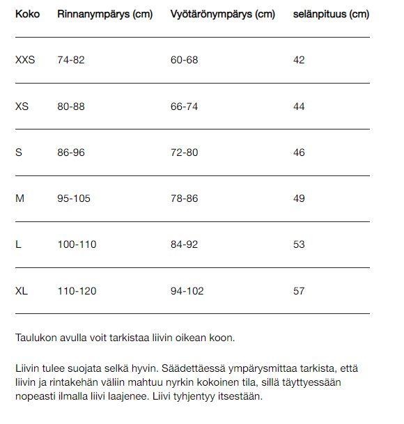 Back On Track Air Vest-Paukkuliivit XS