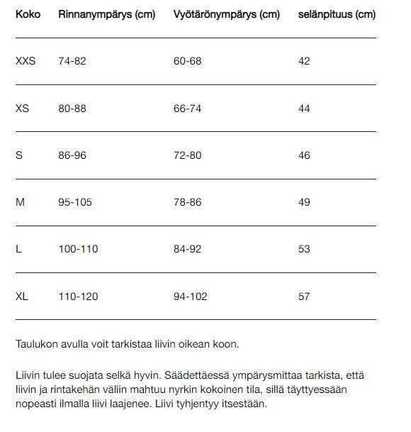 Back On Track Air Vest-Paukkuliivit S