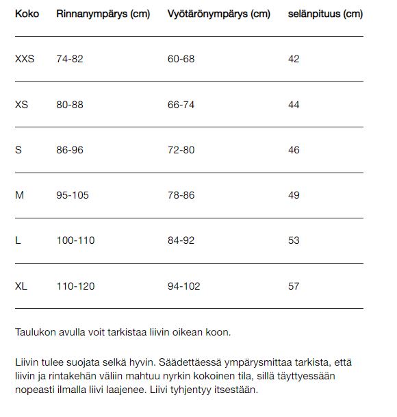 Back On Track Air Vest-Paukkuliivit XXS