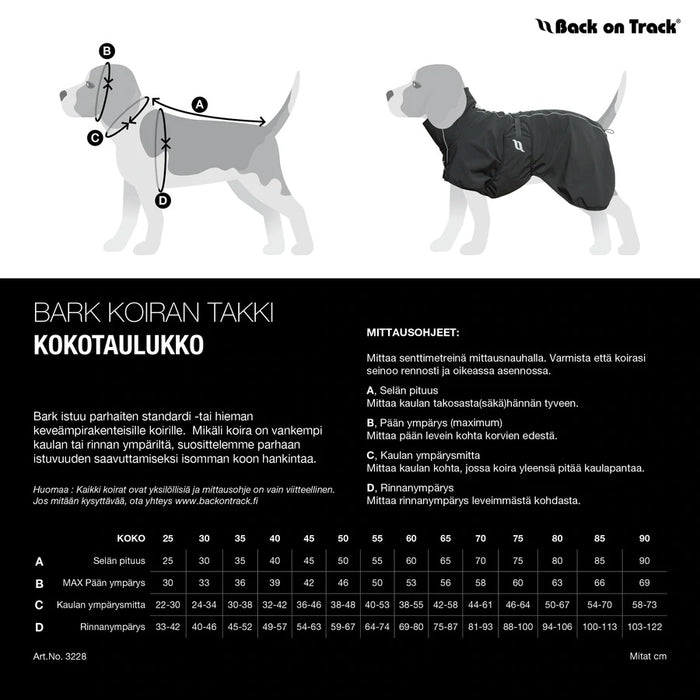 Back on Track Bark Koirantakki musta 35