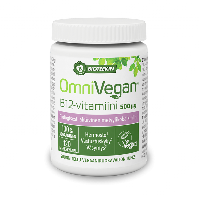 Bioteekin OmniVegan B12-vitamiini 120 tablettia