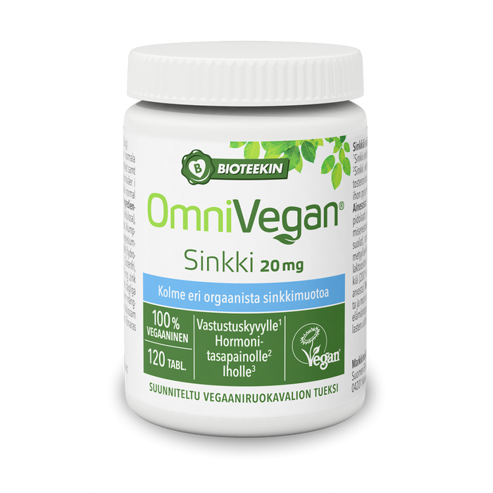 Bioteekin OmniVegan Sinkki 120 tablettia
