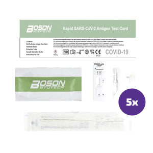 Boson Rapid SARS-CoV-2 Antigen Test Card koronatesti 5 kpl SÄÄSTÖPAKKAUS