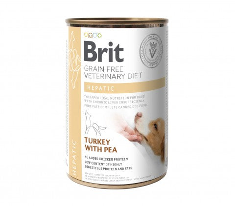 Brit Hepatic Turkey with Pea koiralle 400 g MAISTELUPAKKAUS