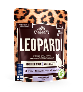 Dagsmark Leopardi kana-nauta hyytelössä kissalle 8 x 80 g