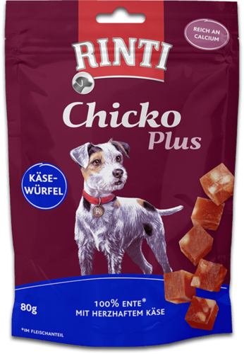 Rinti Chicko Plus ankka-juustokuutiot koiralle 80 g