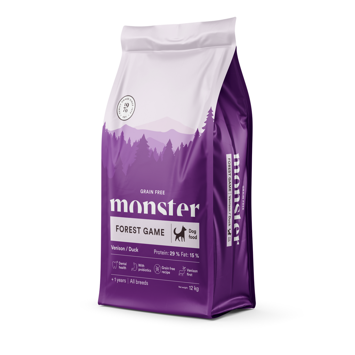 Monster Dog Grain Free Forest Game Venison-Duck koiralle 12 kg