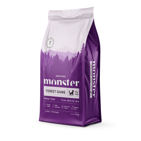 Monster Dog Grain Free Forest Game Venison-Duck koiralle 12 kg