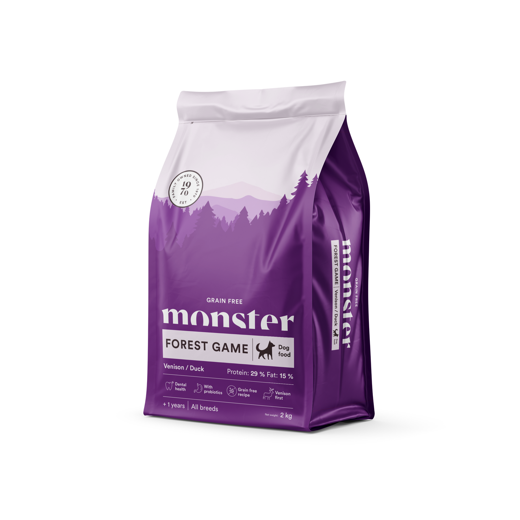Monster Dog Grain Free Forest Game Venison-Duck koiralle 2 kg