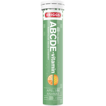 Friggs ABCDE-monivitamiinipore appelsiini-ananas 20 tablettia