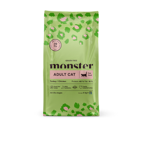 Monster Cat Grain Free Adult Turkey-Chicken kissalle 6 kg RIKKOONTUNUT