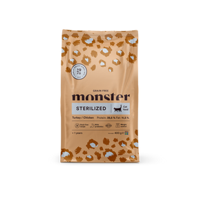Monster Cat Grain Free Sterilized Turkey-Chicken kissalle 400 g