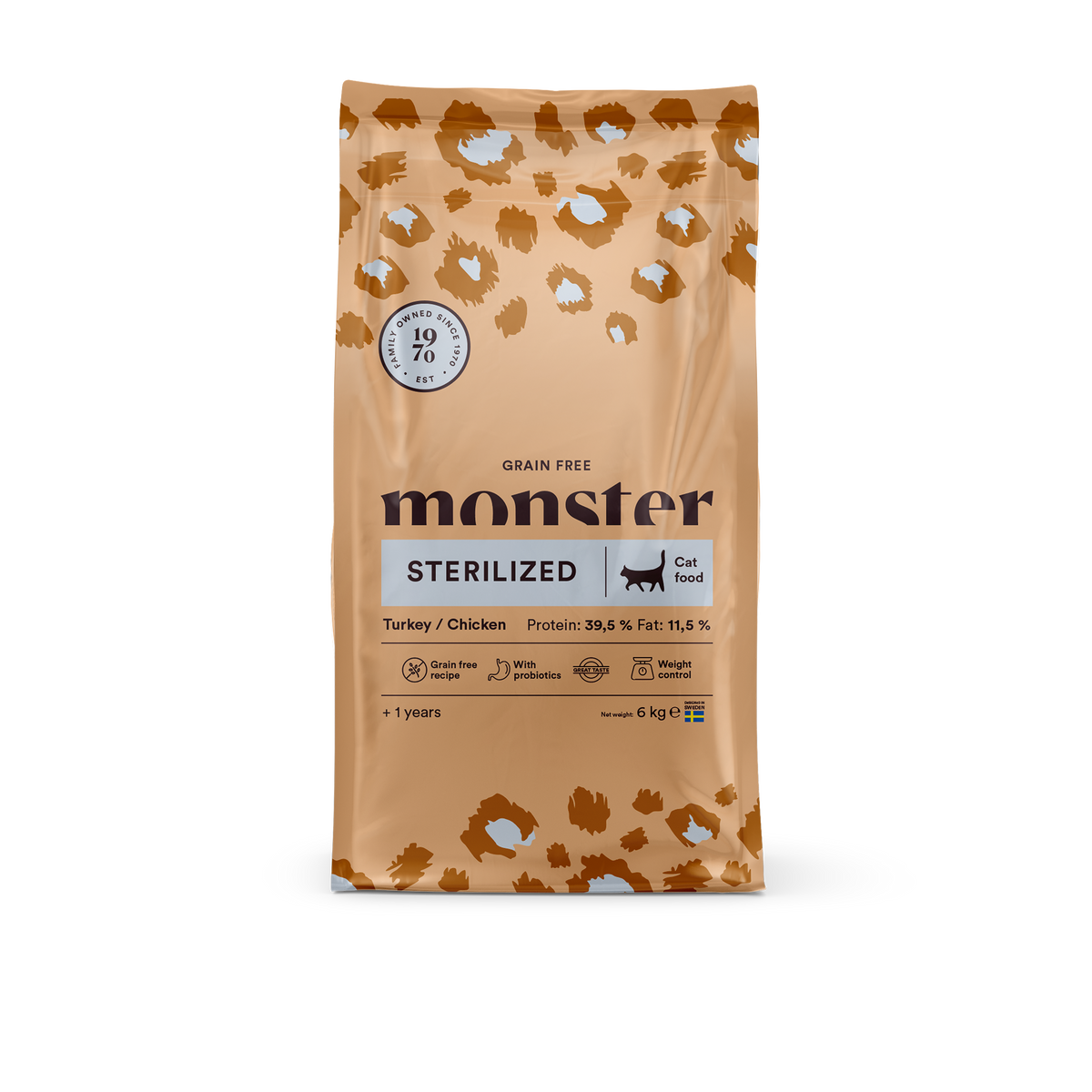 Monster Cat Grain Free Sterilized Turkey-Chicken kissalle 6 kg